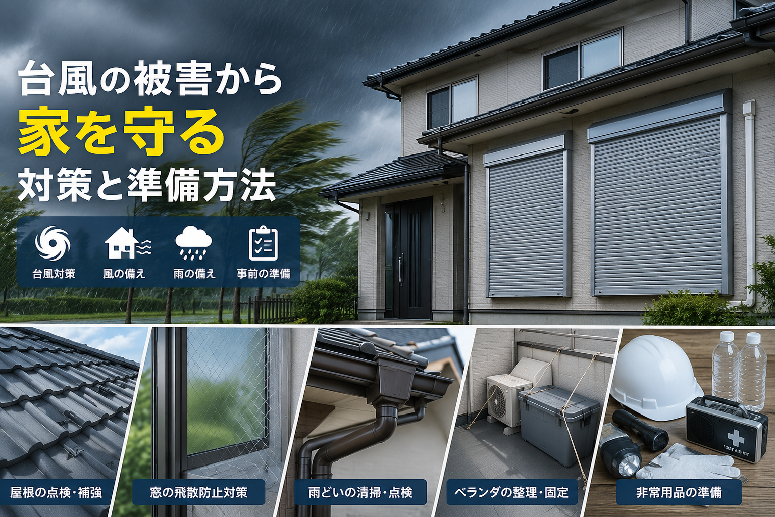 台風の被害から家を守る対策と準備方法