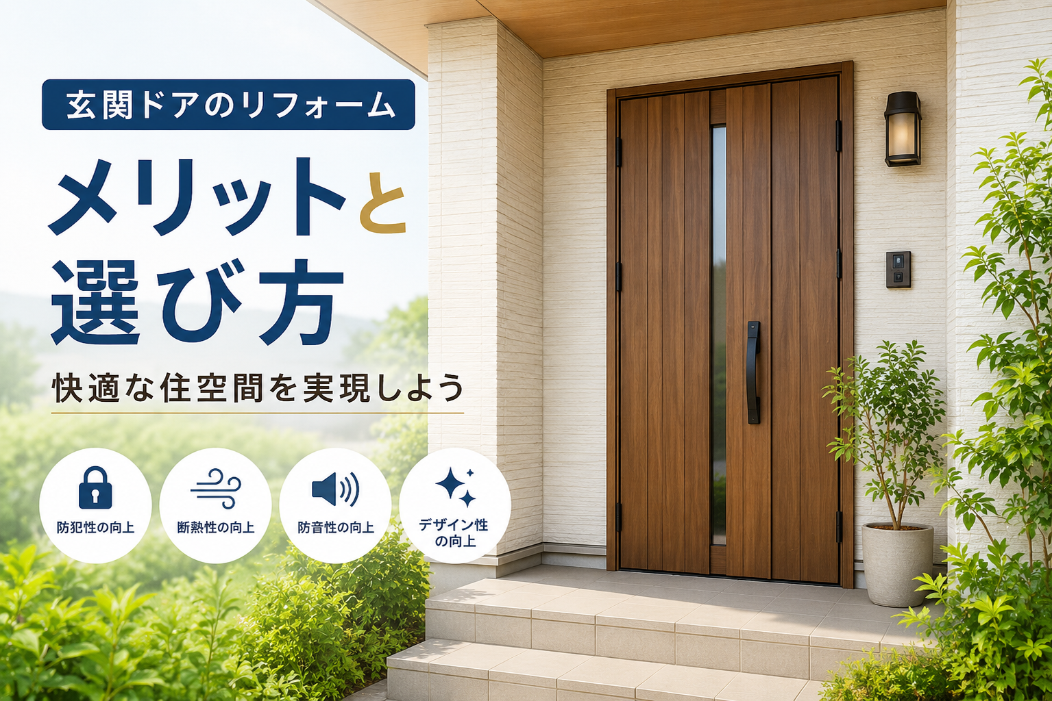 玄関ドアのリフォームのメリットと選び方｜快適な住空間を実現しよう